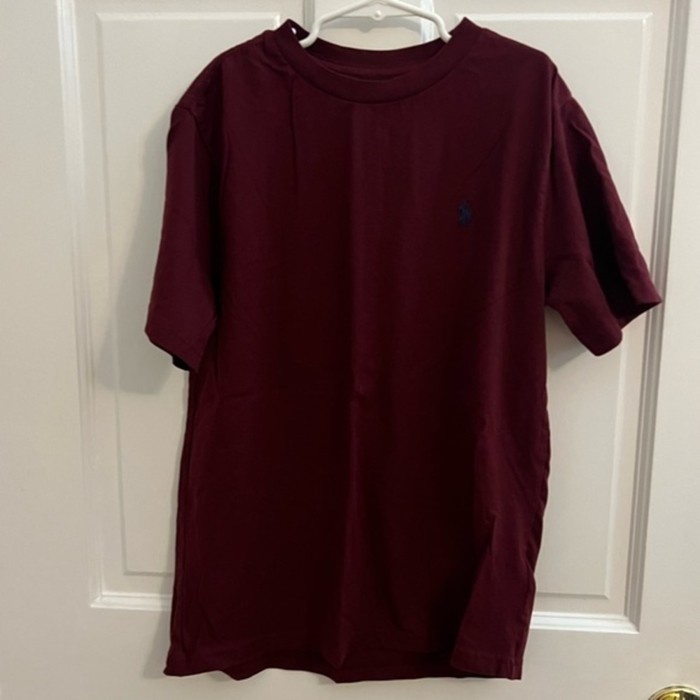 Boys polo by Ralph Lauren short sleeve T-shirt. Maroon. Size medium.
